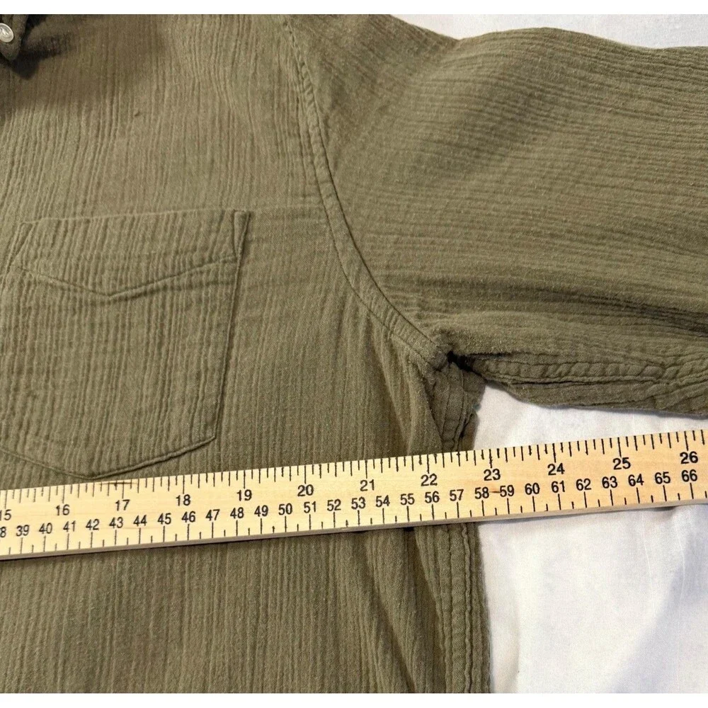 Banana Republic Mens XL Olive Green Untucked Slim Fit Button Down Shirt